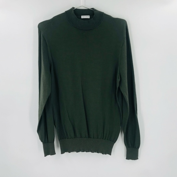 Son of a Tailor Other - Son Of A Tailor Crewneck Merino Wool Knit Sweater Olive Green Size Small